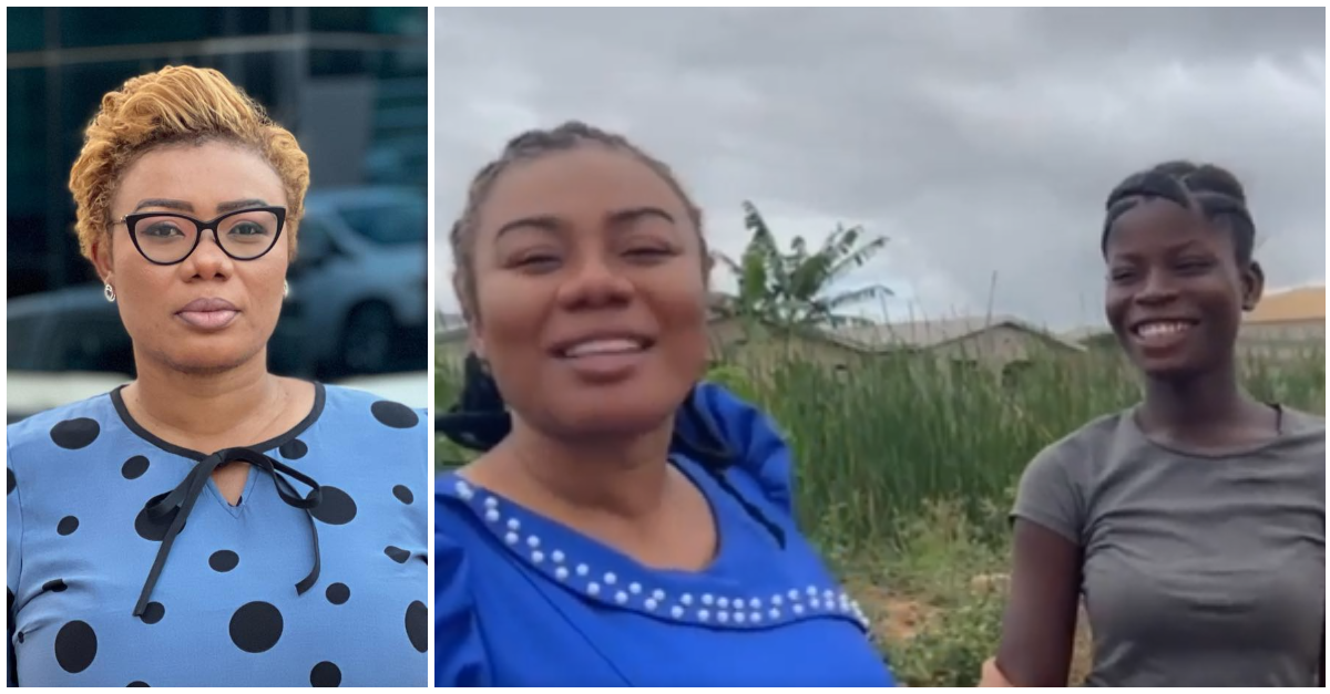 Bridget Otoo visits kind lady who came to her rescue