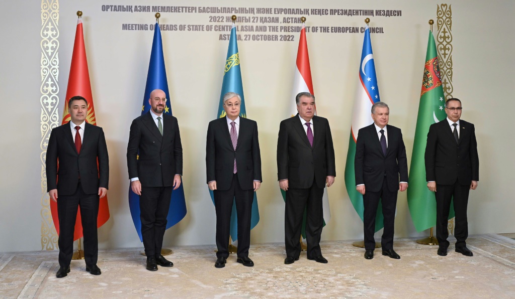 President of the European Council Charles Michel met the leaders of all five Central Asian nations  -- Kazakhstan, Kyrgyzstan, Uzbekistan, Tajikistan and Turkmenistan
