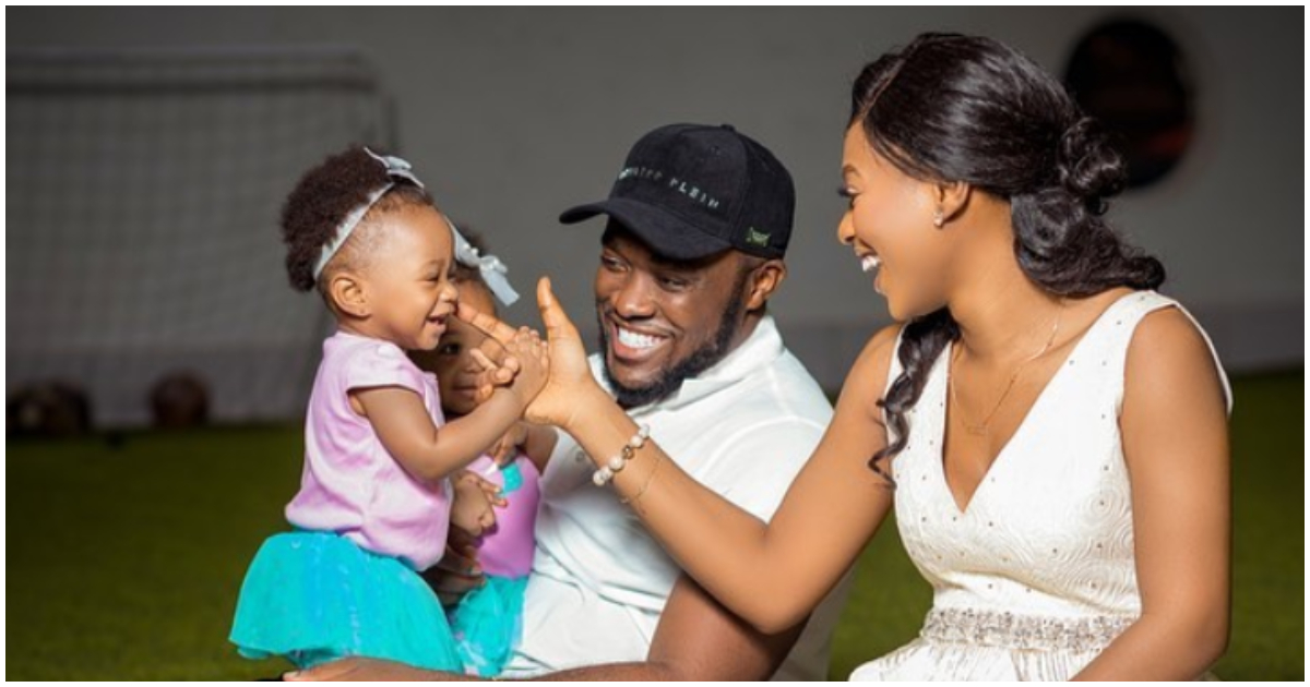 Kennedy Osei smiling in photos with his family