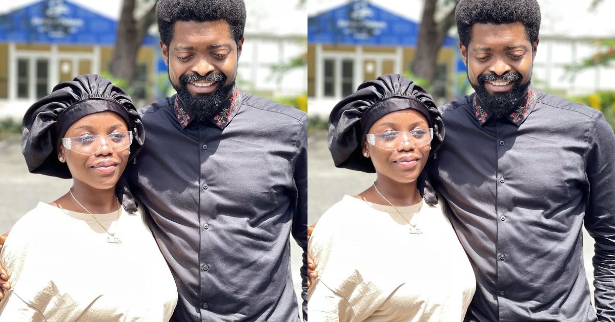 Gyakie pictured with popular Nigerian comedian Basketmouth