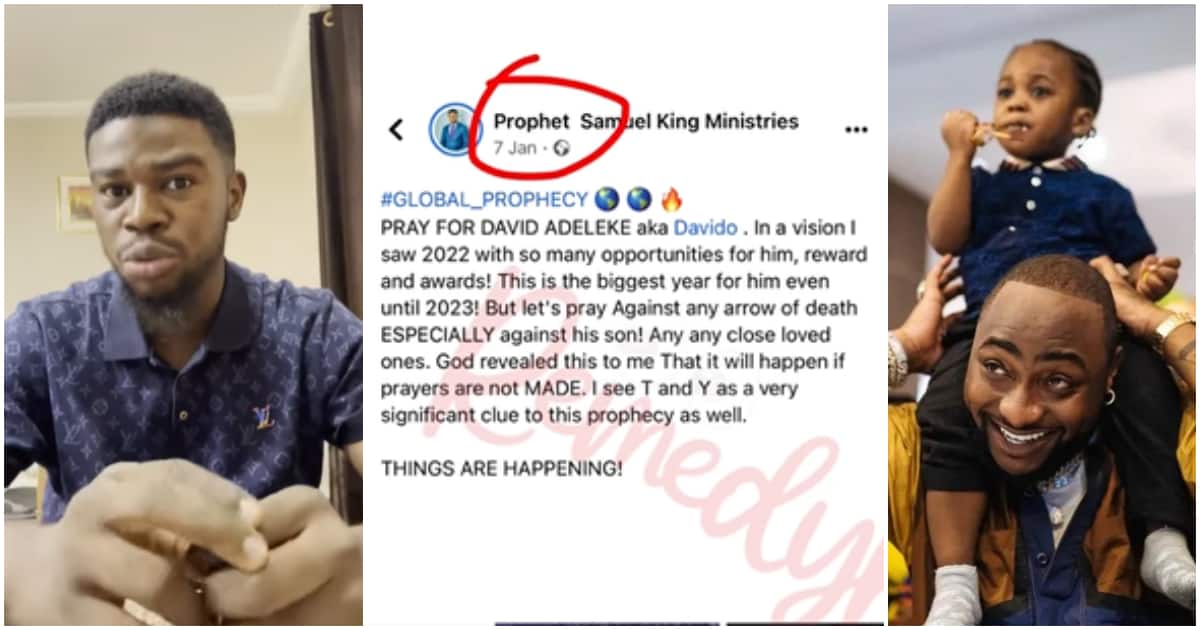 Photos of Prophet Samuel King, Davido and Ifeanyi
