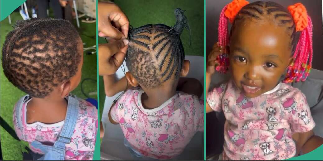 Stylist braids baby's short hair into elegant long braids: "Just imagine the pain she will be going through"