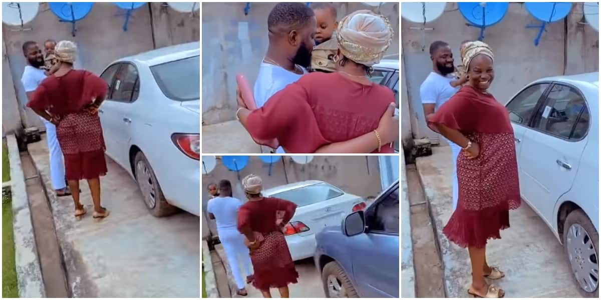 Sweet moment man surprised his mother with a car gift melt hearts, the woman blushed like a baby and prayed for the son