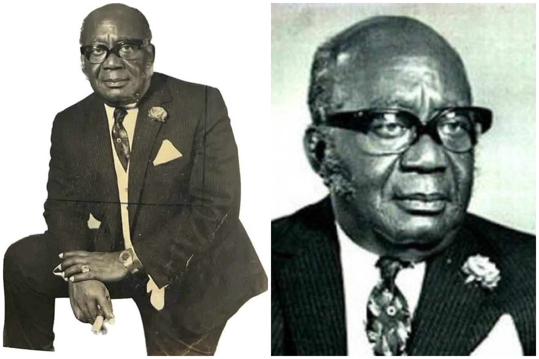 Black and white photos of Edward Akuffo