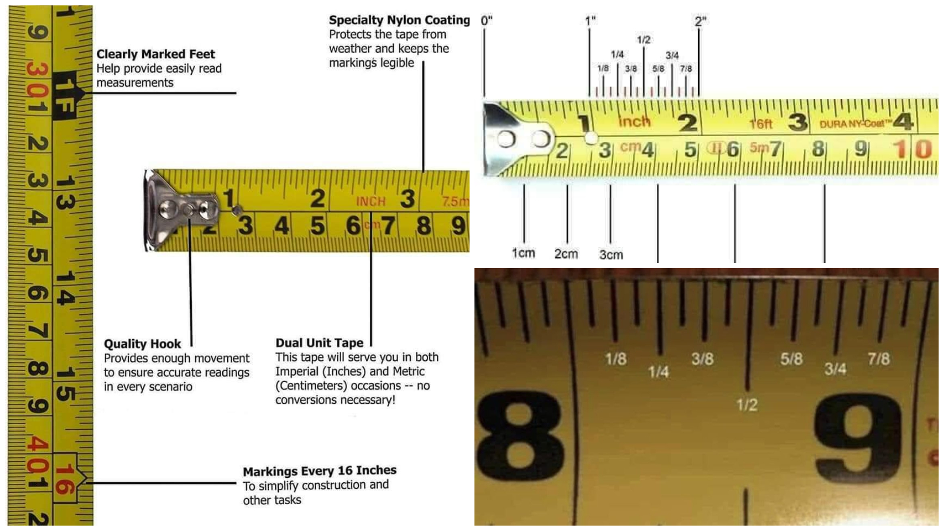Full guide on how to read a tape measure in inches and centimetres ...