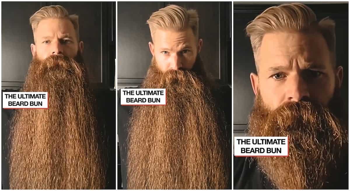 Photos of a man with a long brown beard.