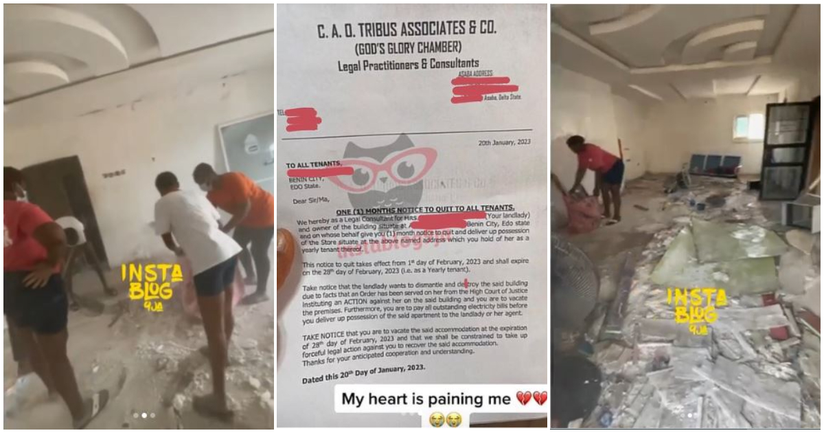 A woman shares how she was given an eviction notice after renovating her apartment