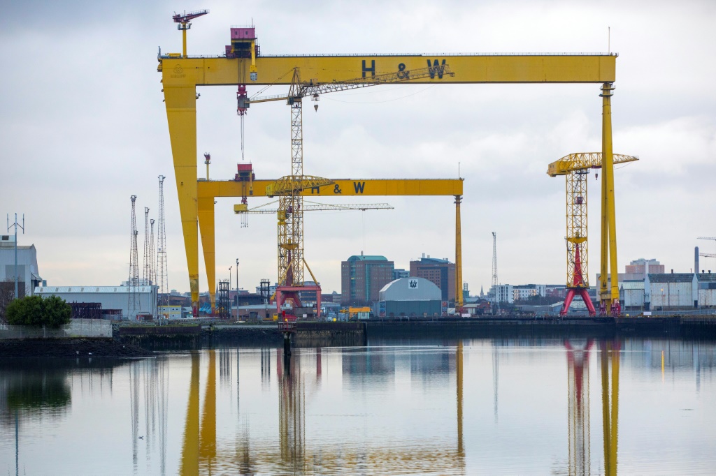 The ill-fated Titanic was built at the Harland and Wolff shipyard in Belfast Harbour