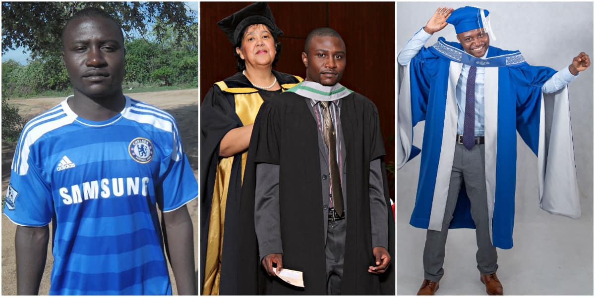 From village boy to doctorate: Man inspires social media with grass to grace photos as he bags PhD