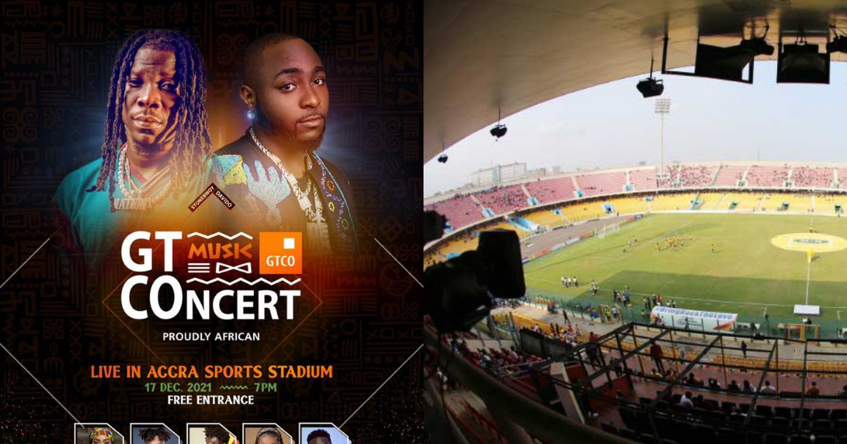 Stonebwoy & Davido concert staged on day NSA sets to "fix" Accra stadium