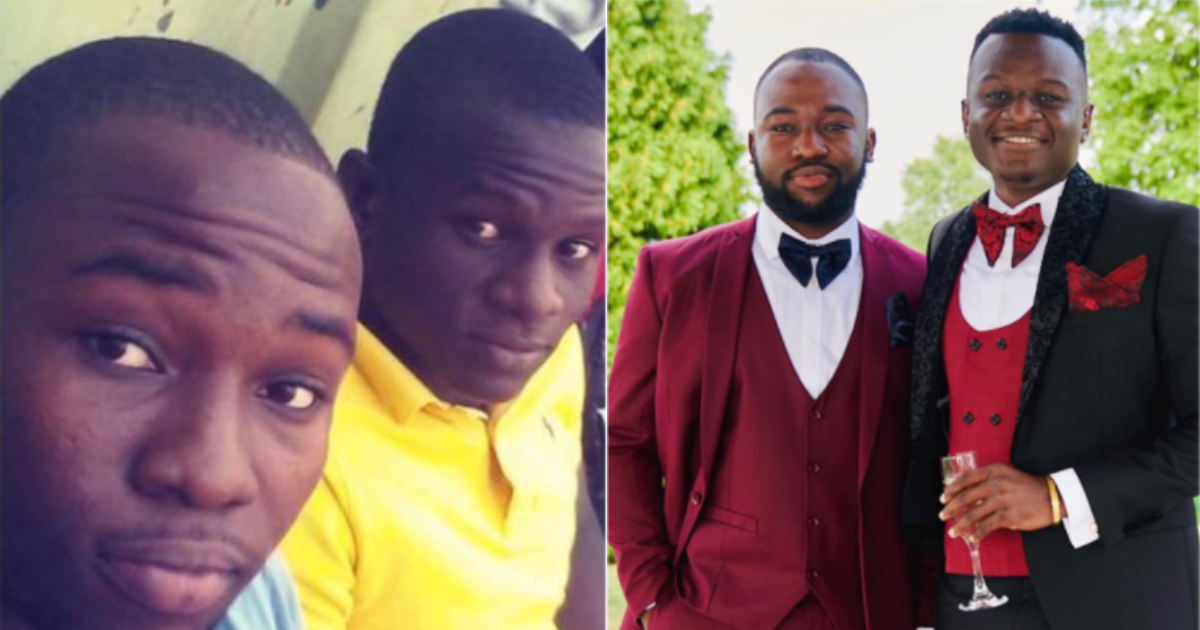 Ghanaian man in US poses with long-time friend in 2014 and 2021