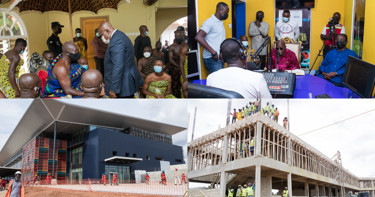 A collage of Akufo-Addo's working visit to the Ashanti region