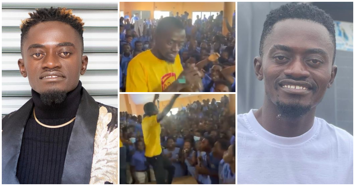 Lil Win Does Energetic Dance with Ghanata SHS Students; Dances to Popular Song Azonto Ghost, Folks Praise Him