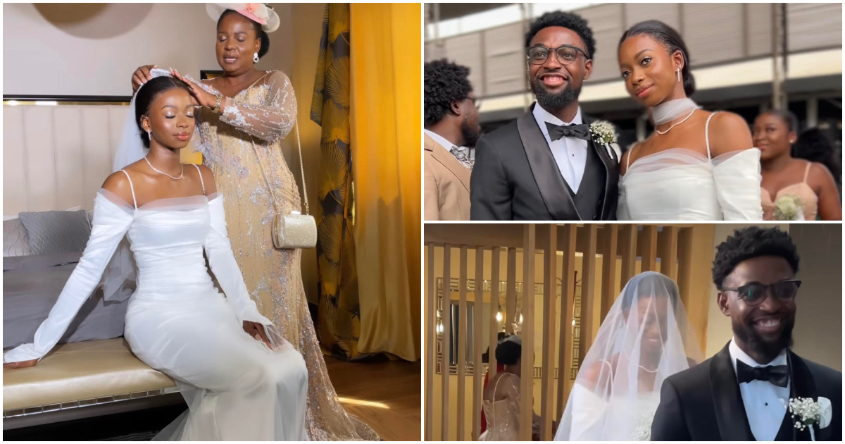 Ghanaian Bride Looks Magnificent As She Recreates Meghan Markle’s Stunning Givenchy Wedding Dress