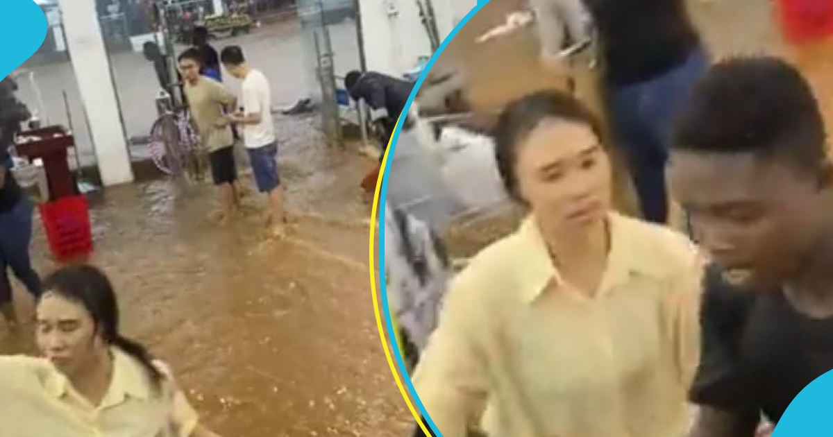Ashaiman China Mall branch floods during downpour in Greater Accra, causes confusion
