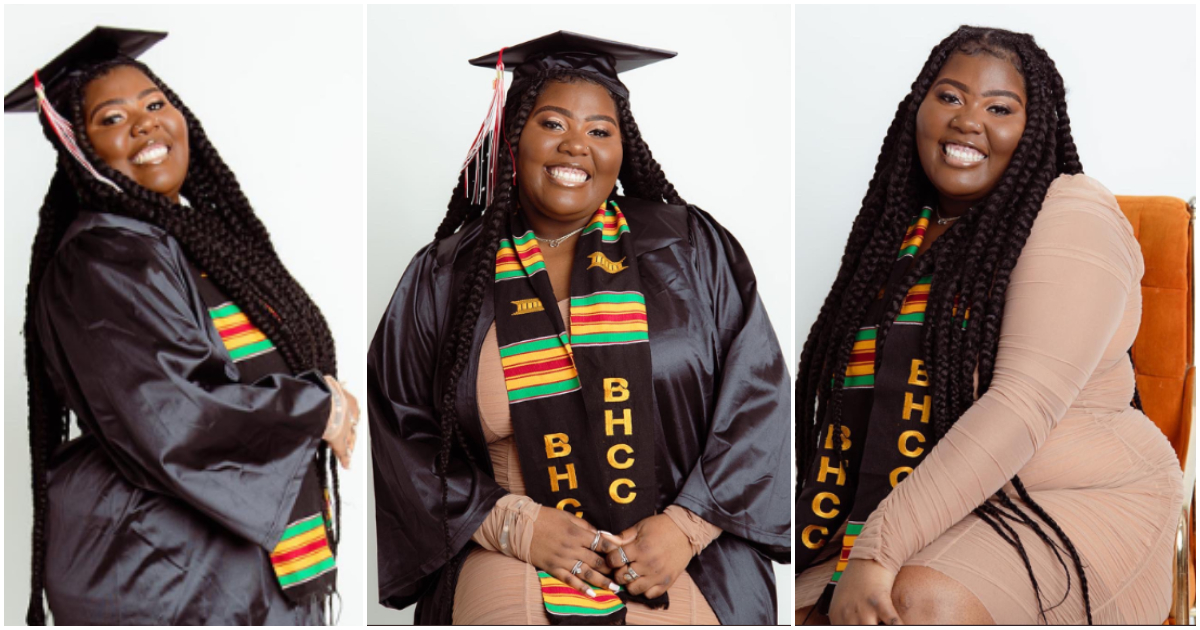 Thick lady who suffered depression makes it as she graduates from university, shares photos, peeps react