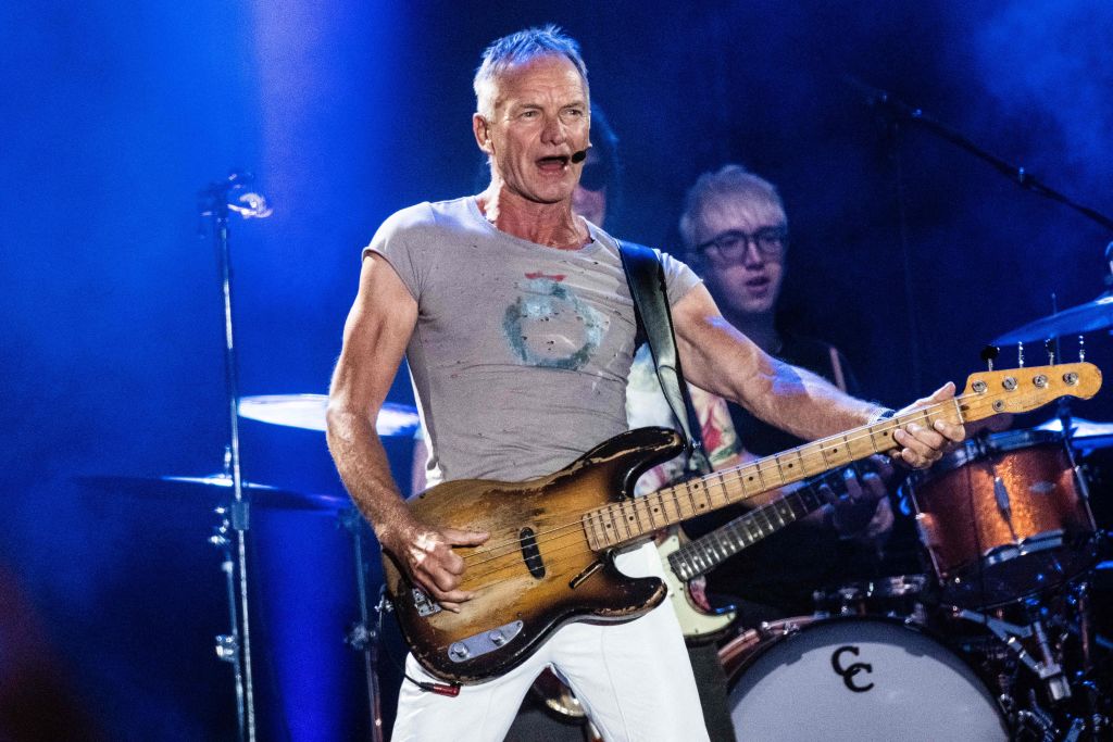 Sting performs on stage at Heartland music Festival