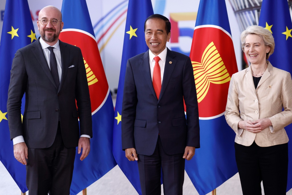 EU leaders looks to boost ties with ASEAN counterparts at their first full summit in Brussels