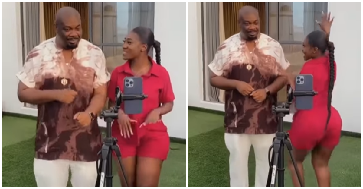Don Jazzy gets taught by Hajia Bintu in a video