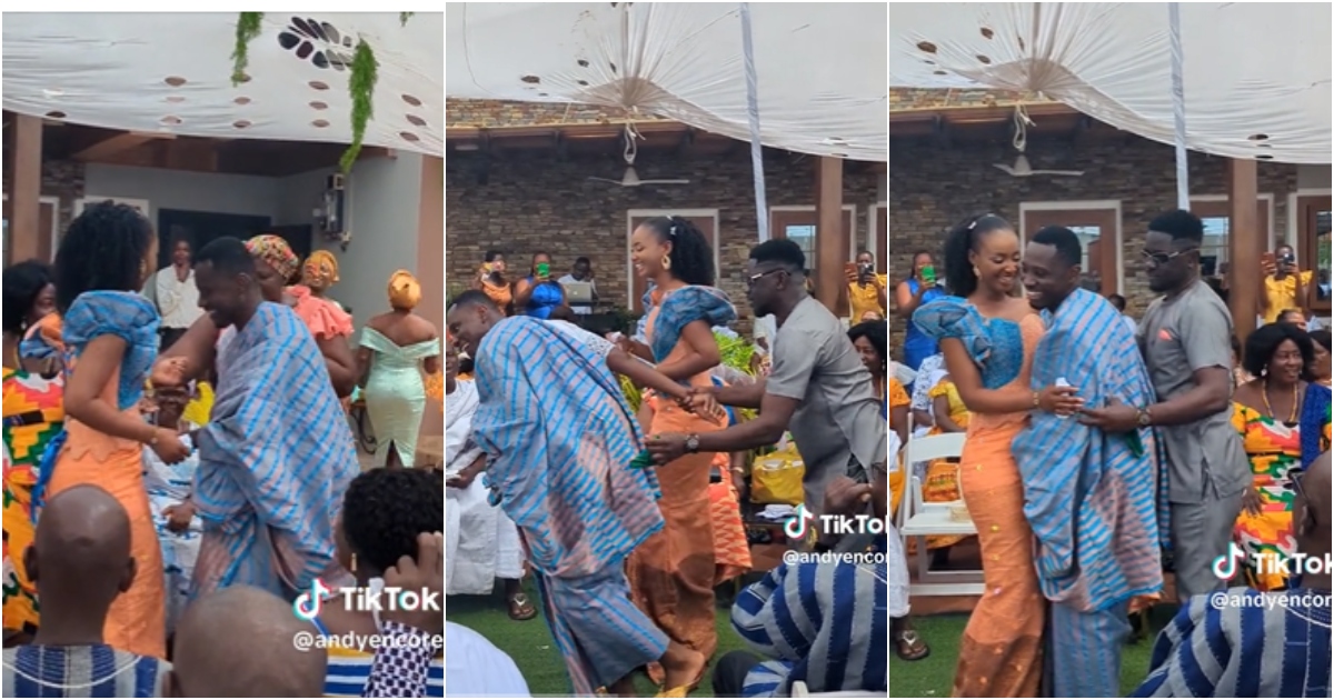 Photos of Ghanaian bride and groom dancing