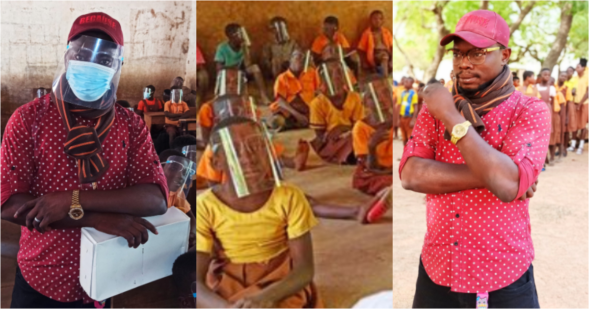 Dezmond: Ghanaian rural teacher donates PPEs to his school against Covid-19