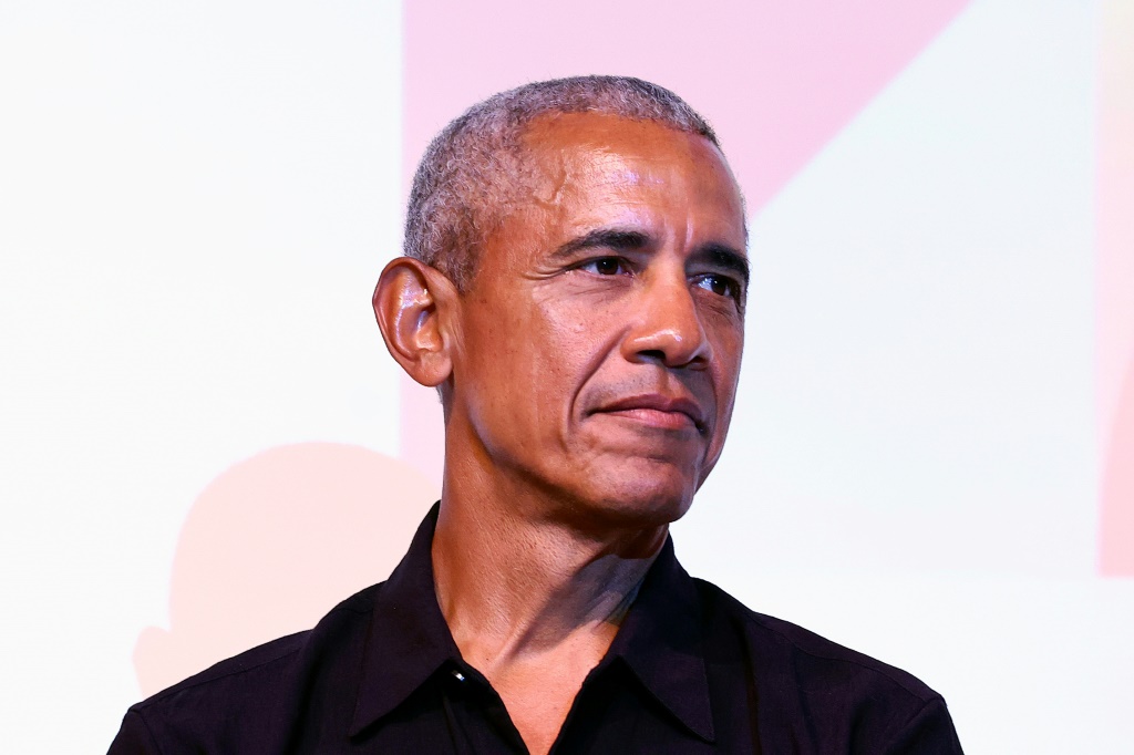 Former US president Barack Obama attends the premiere of the Netflix film "Descendant," which his production company helped finance, during the Martha's Vineyard African-American Film Festival on August 05, 2022