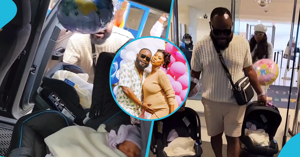 Praye Tiatia and Selly Galley reveal the faces of their twins for the first time in video: "They're beautiful"