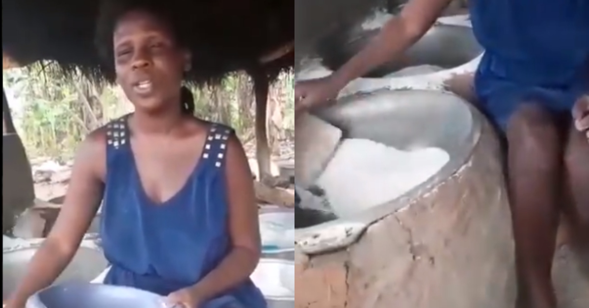 Meet visually impaired Ghanaian female student who makes gari to take care of herself