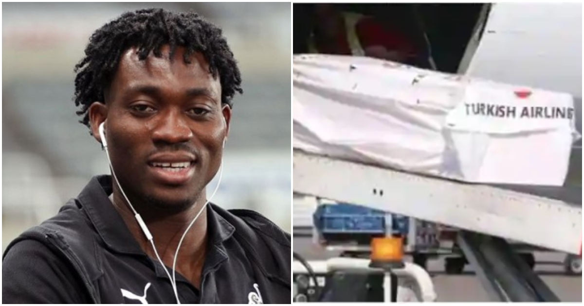 Photo of Christian Atsu and his remains leaving Turkey for Accra, Ghana.