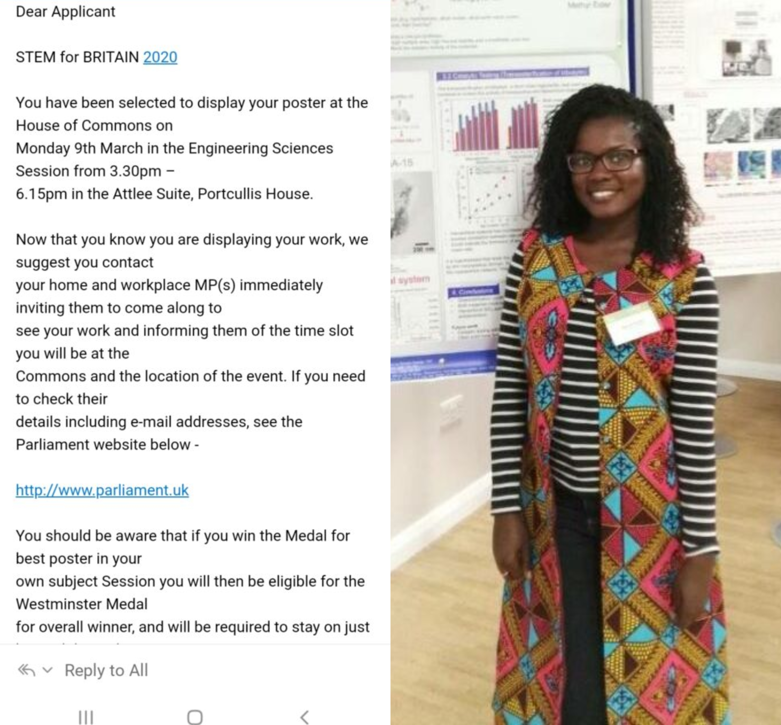 Lois Damptey: Ghanaian student sets record; to soon share research findings with UK Parliament