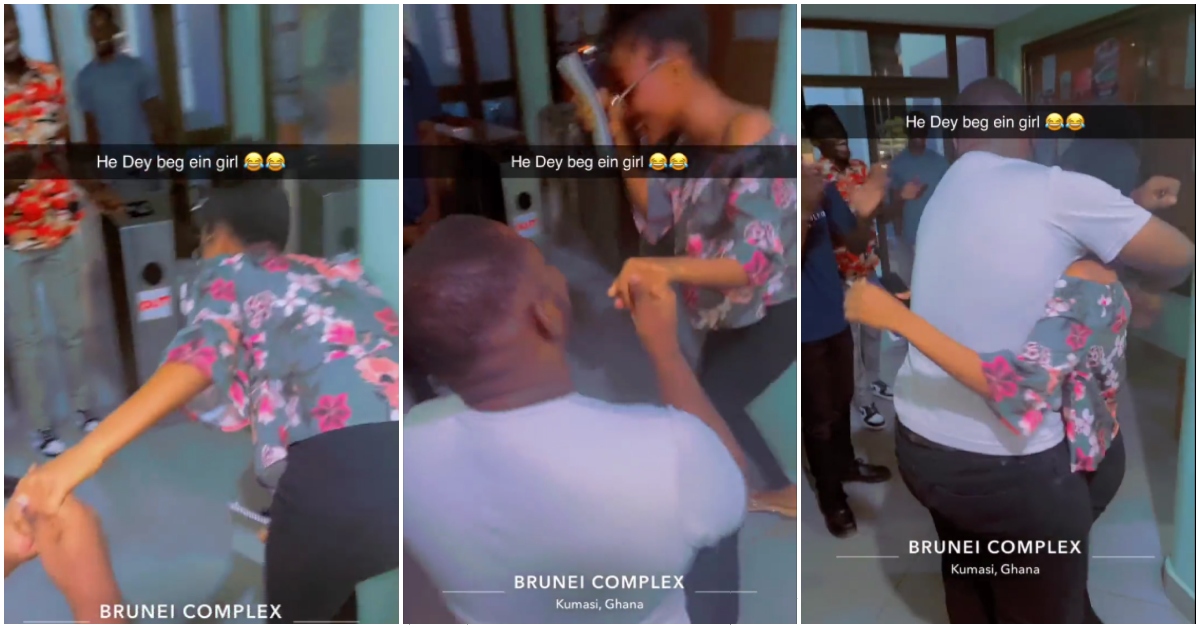 Gentleman forces himself on KNUST girl who wasn't saying yes when he proposed