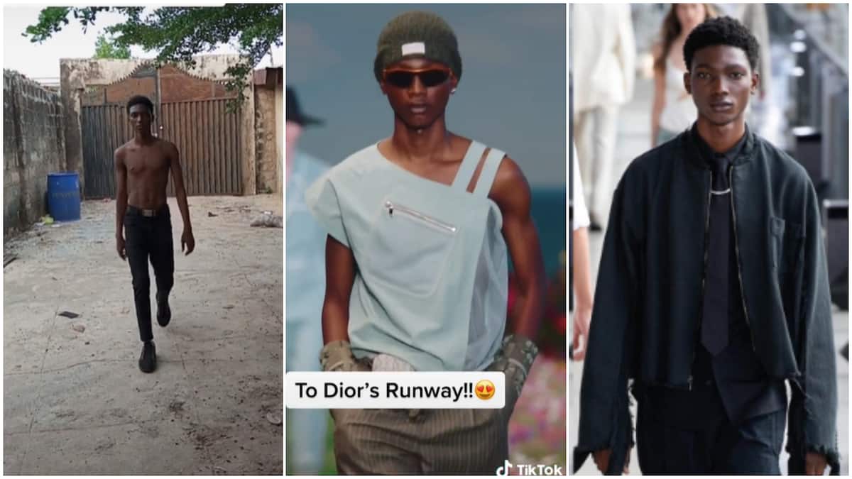 Dior's runway show/Nigerian model in France.