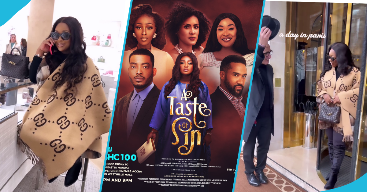 Jackie Appiah flaunts lavish lifestyle in Paris to celebrate A Taste of Sin movie hitting number 1 on Netflix