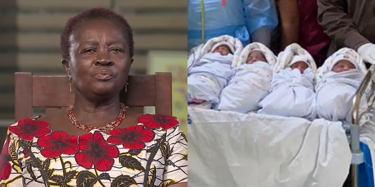Jane Naana Opoku-Agyemang helps Ghanaian lady whose man fled after she gave birth to quadruplets