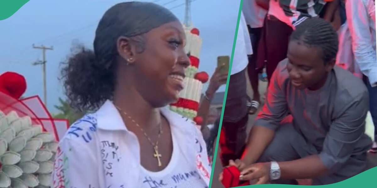 Lady gets bundles of cash and ring on her signing out day: “Men who love still exist”