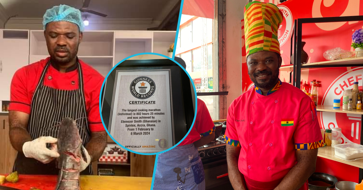 Chef Smith's cook-a-thon saga: Former record holder speaks on GWR certificate and frame