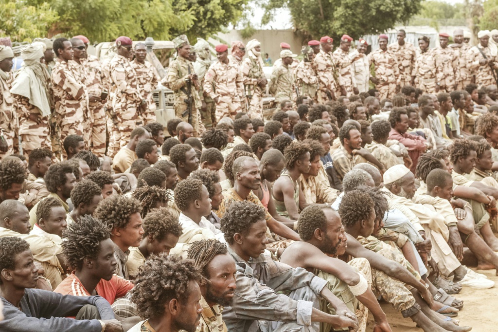 Captured rebels from the Front for Change and Concord in Chad (FACT) in N'Djamena last year