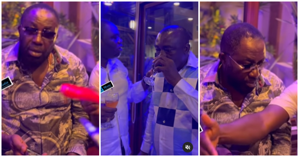 Osei Kwame Despite was spotted at a club's launch with his friends