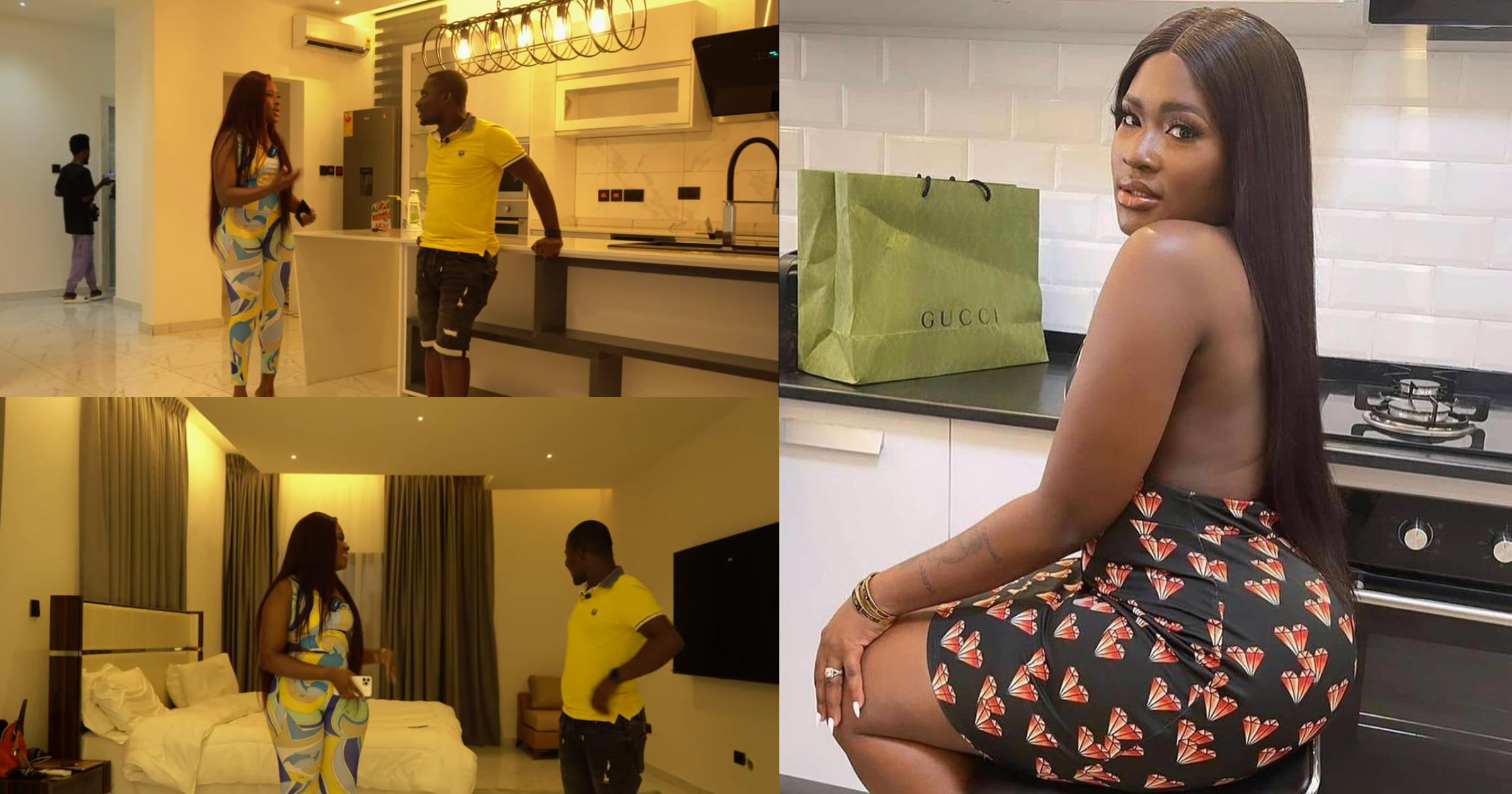 Fella Makafui Reveals Number Of Houses She And Medikal Own, Takes Fans On Tour Of Their New Mansion (video)