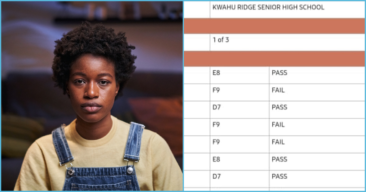 Photo of a young lady and WASSCE results slip