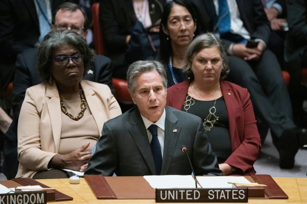 US Secretary of State Antony Blinken demands President Vladimir Putin be held to account as he addresses the UN Security Council on September 22, 2022