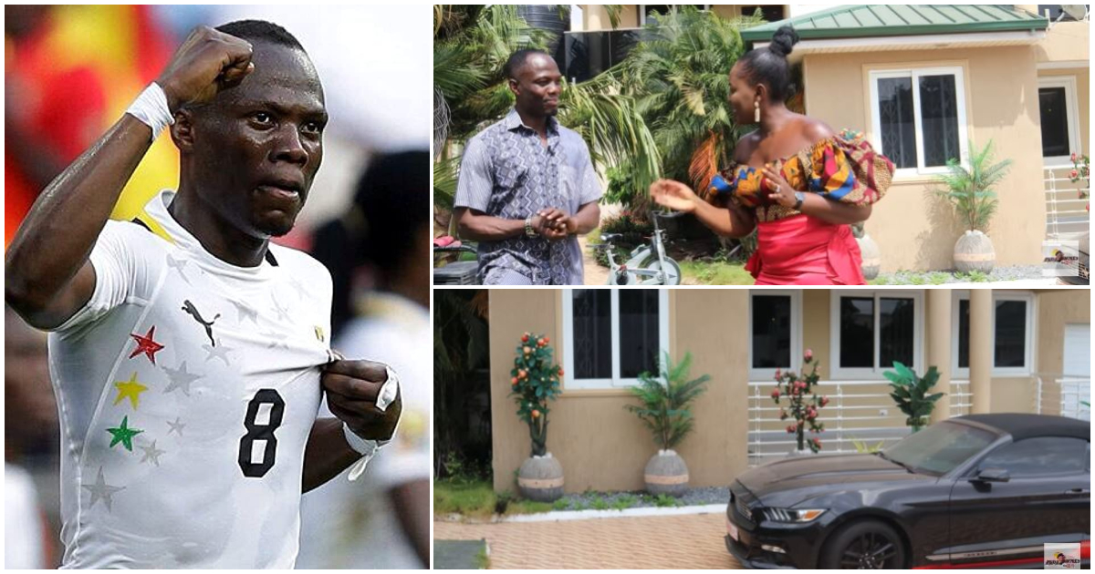 Ghanaian footballer Agyemang-Badu gives netizens a mini tour of his lovely home in Ghana