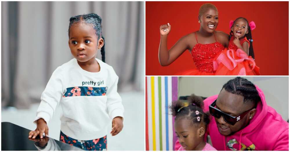 Celebrity Kids: Ghanaian Musician AMG Medikal And Pretty Daughter Island Frimpong Look Classy In Pink Outfits