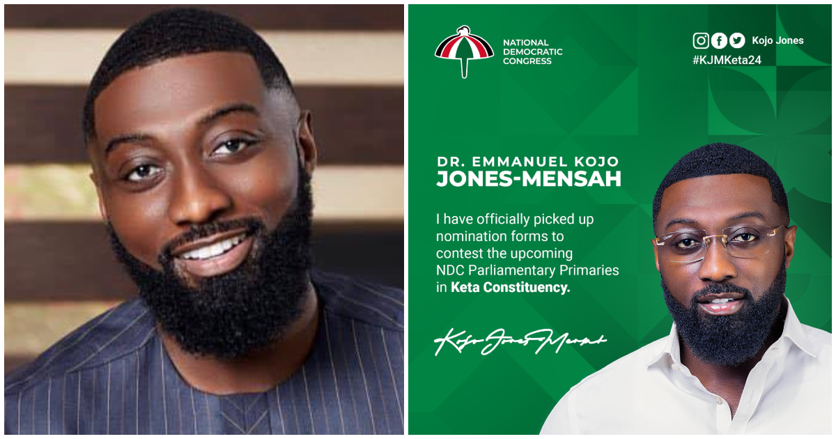 Kojo Jones has picked up nominations forms to contest the Keta constituency seat on the ticket of the NDC