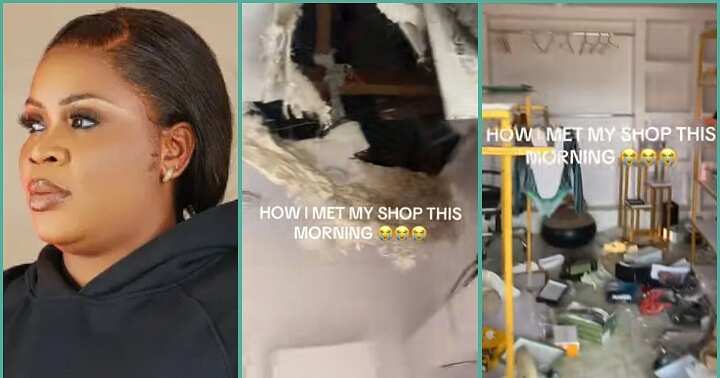 Shop Owner Shattered After Seeing Hole In Ceiling, Video Shows Empty ...