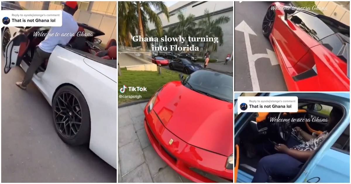 Rich Ghanaian Men Park Expensive Luxury Cars Outside Kempinski Hotel; Video Sparks Reactions