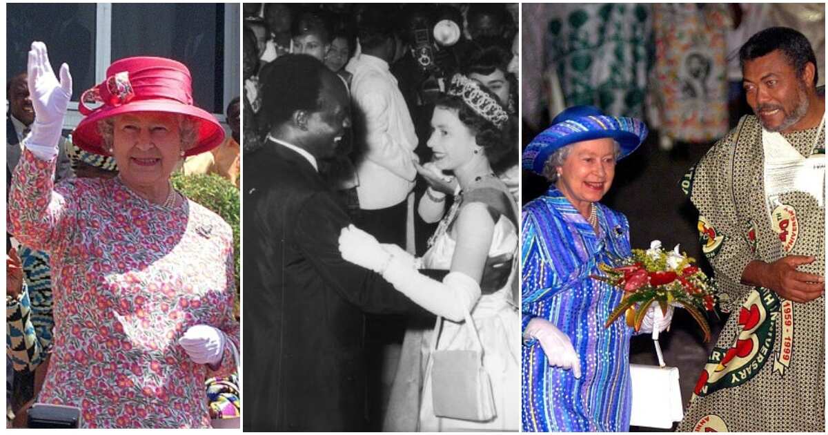 President Kwame Nkrumah of Ghana dancing with Queen Elizabeth II
