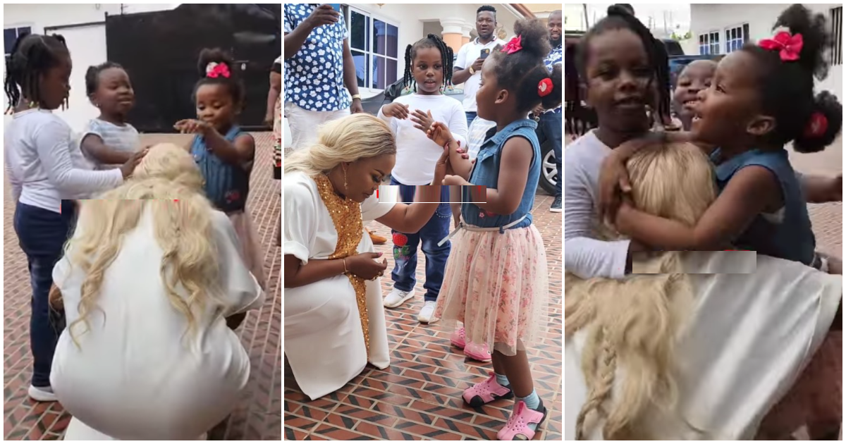 Adorable video drops as Baby Maxin & friends sing and pray for long life for McBrown at her 45th birthday party in Kumasi