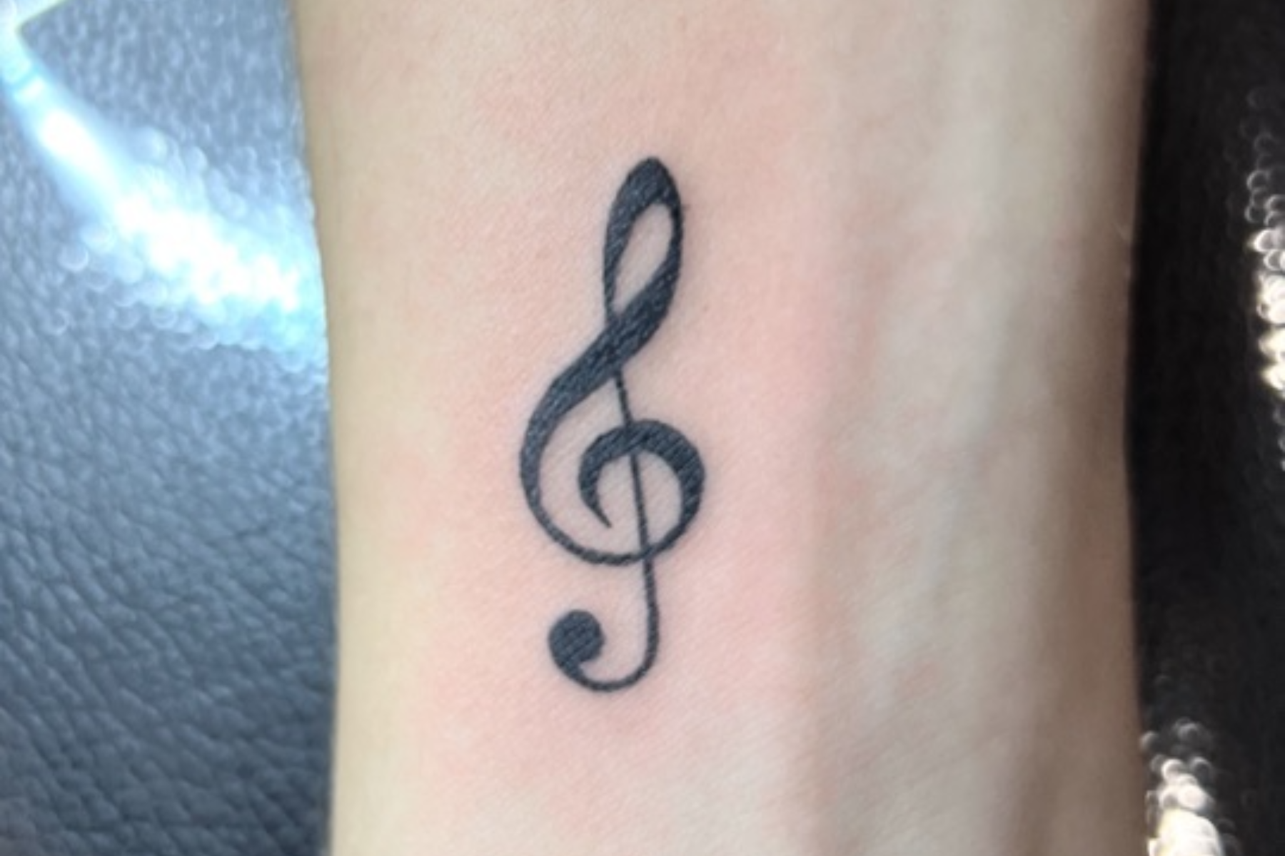 My client asked for a treble clef tattoo and gave me creative freedom to  develop something to encompass his love of music ! This is what ... |  Instagram
