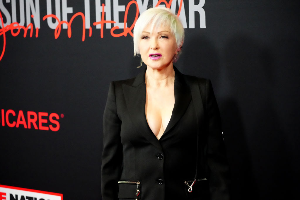 Cyndi Lauper at the 2022 MusiCares Person Of The Year Honoring Joni Mitchell event.